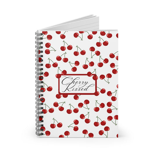 Cherry Spiral Notebook for writing thought personal note fruit lover journal gift lined notebook
