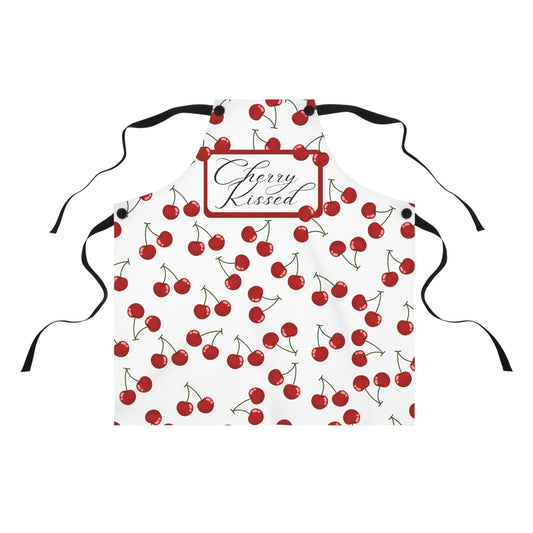 Cherry Kissed Apron Cooking Apron Kitchen Apron Chef Apron Reusable Apron Fruit Lover Gift Colorful Apron for Home Cooking