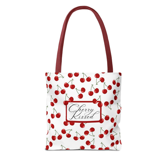 Cherry Kissed Tote Bag Colorful Cherries Design Reusable Grocery Bag Fruit Lover Gift for Mother’s Day Mom Summer Tote Bag Birthday Gift