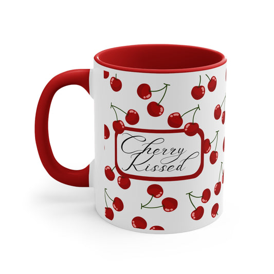 Coffee Mug Cherries Mug Cherry Pattern Art Cherries Mug Gift for Cherry Lover Mug with Cherry Design