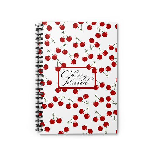 Cherry Spiral Notebook for writing thought personal note fruit lover journal gift lined notebook