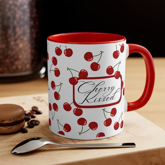 Coffee Mug Cherries Mug Cherry Pattern Art Cherries Mug Gift for Cherry Lover Mug with Cherry Design